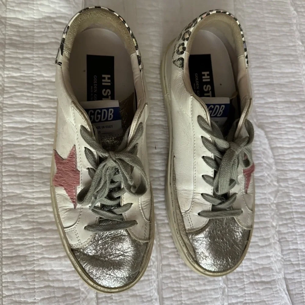 Golden Goose Hi Star Sneakers size 8 / IT 38 - Picture 3 of 6